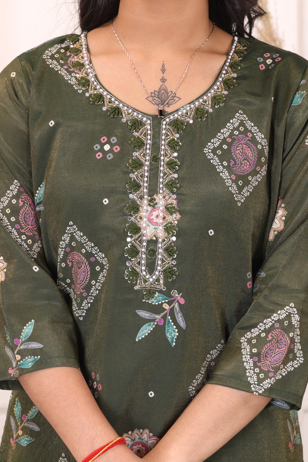 Women’s Floral Printed Kurta Pant Dupatta Set