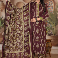Mustard Yellow Floral Print Cotton Kurta Pant Dupatta Set