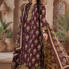 Mustard Yellow Floral Print Cotton Kurta Pant Dupatta Set