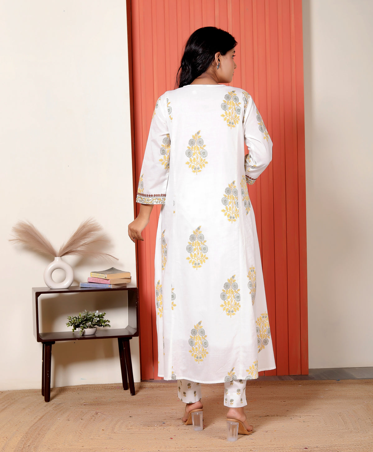 Women Printed Cotton A-Line Kurta Set with Dupatta
