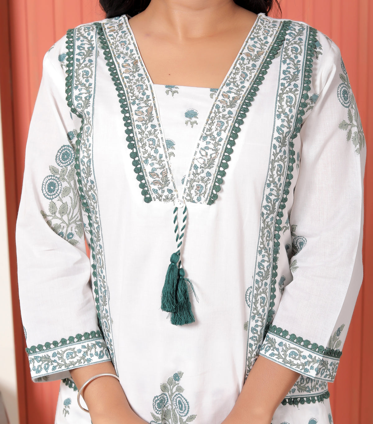 Women Floral Printed Cotton A-Line Kurta Set with Dupatta