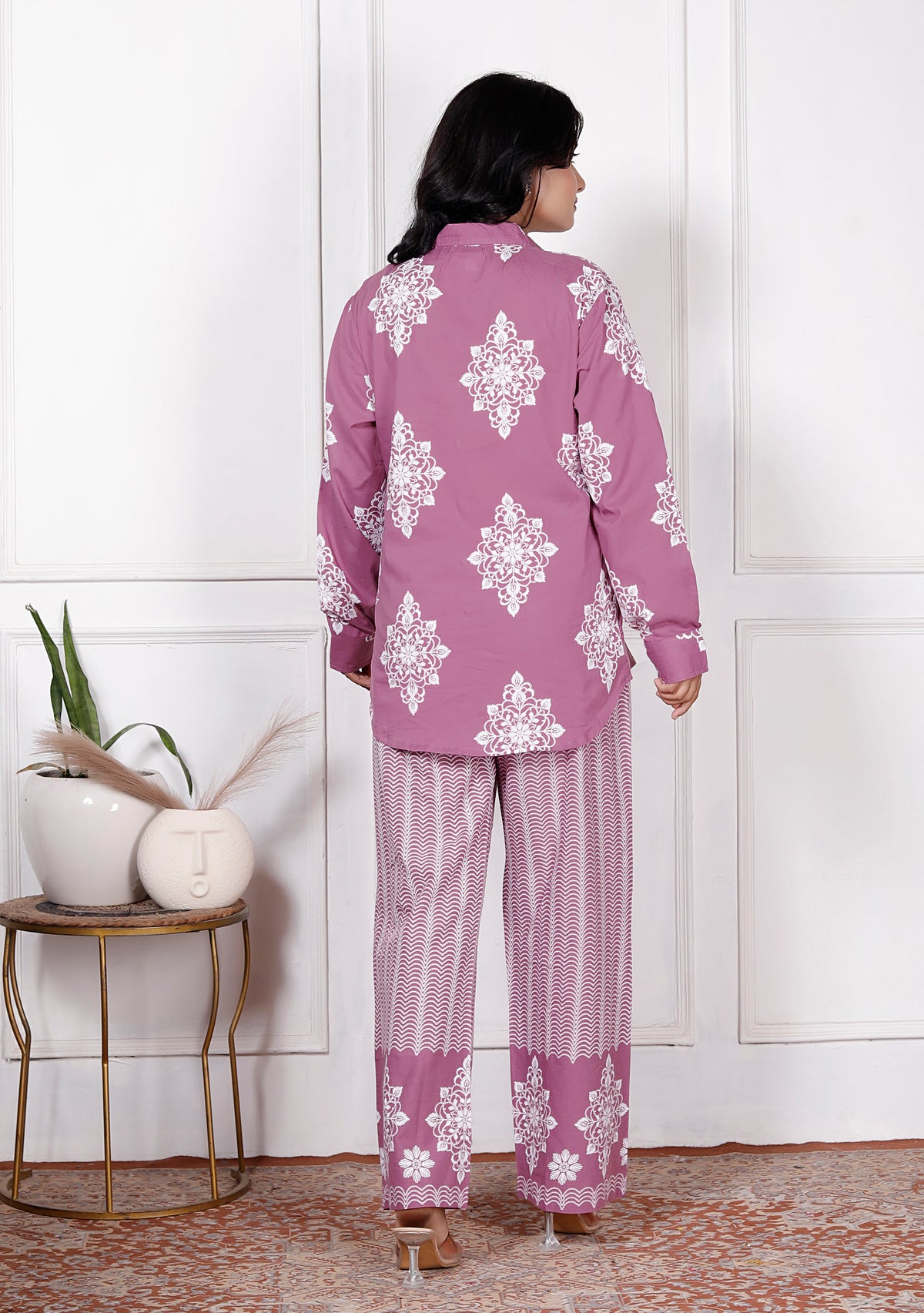 Floral & Geometric Printed Cotton Co-Ord Set
